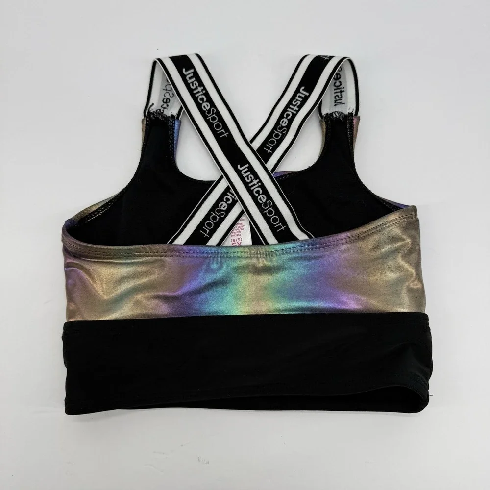 Justice Girls XS 4/5 Sport Branded Bikini‎ Swimsuit Top Sport Bra Gym